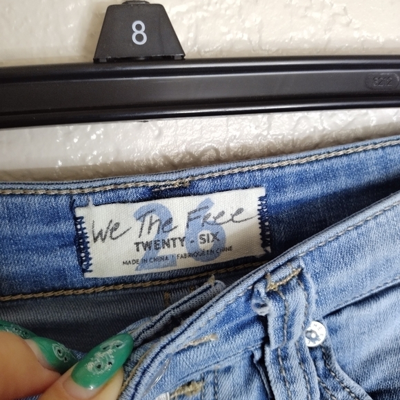 Free People Irreplaceable Flare Leg Jeans Exposed Fly Kent Blue sz 26 - Picture 8 of 9